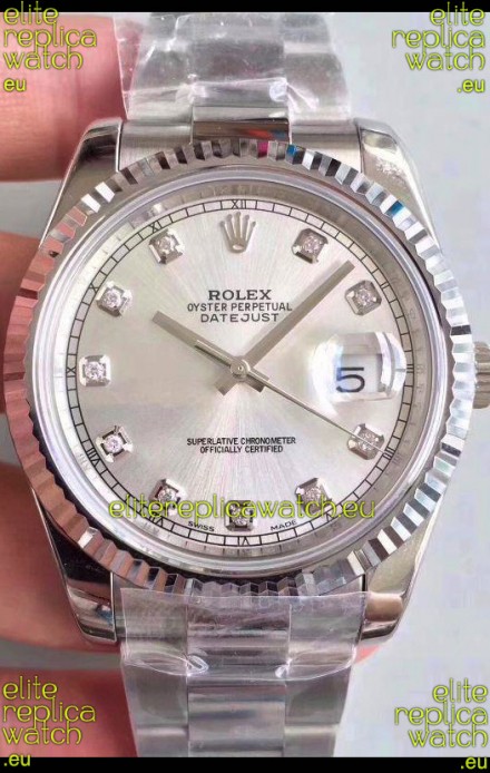 Rolex Datejust 41MM Cal.3135 Movement Swiss Replica Watch in 904L Steel / Steel Dial