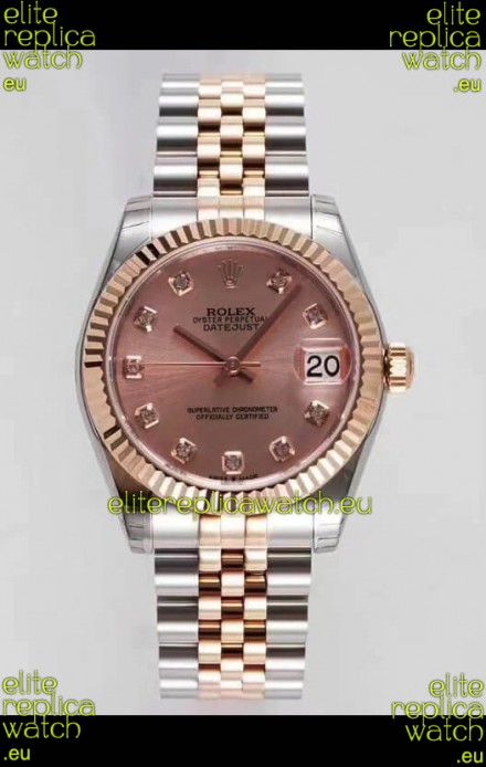 Rolex Datejust 31MM Cal.3135 Movement Swiss Replica Champange Dial Jubilee Strap - Ultimate 904L Steel Watch