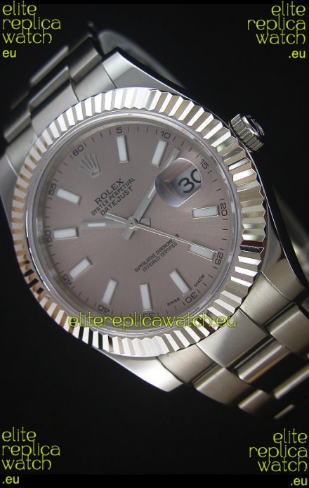 Rolex Datejust Japanese Replica Watch - Grey Dial in 41MM with Oyster Strap