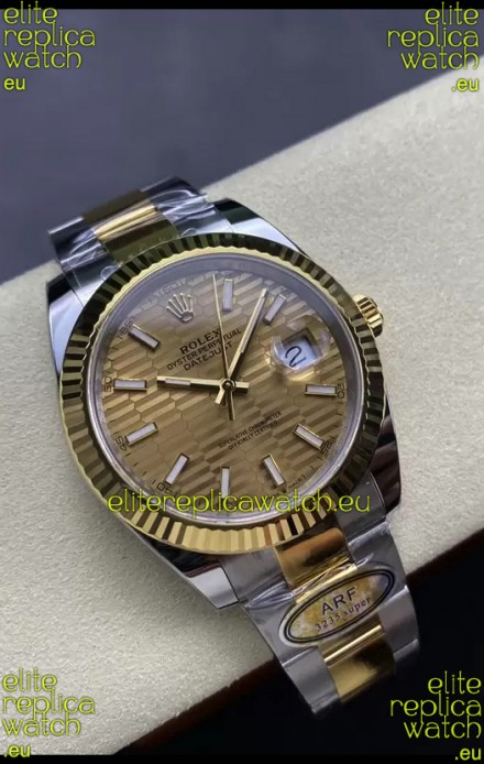 Rolex Datejust M126333 41MM ETA3235 72 Hours Power Fluted Dial Oyster 1:1 Mirror Replica Yellow Gold 904L Steel