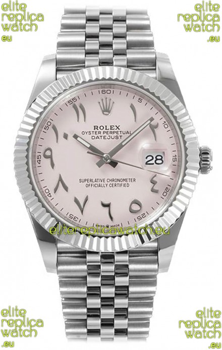 Rolex Datejust M126300 41MM ETA3235 Pink Arabic Dial - 904L Steel Casing 