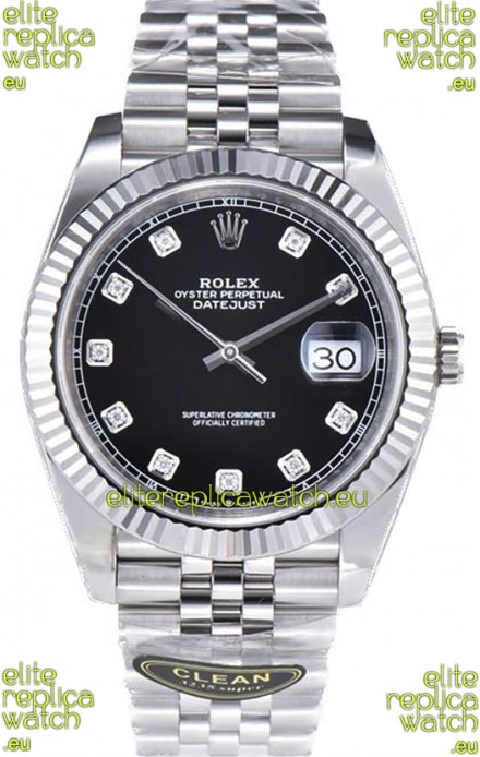 Rolex Datejust 126334 41MM ETA3235 72 Hours Power Black Dial Jubilee 1:1 Mirror Replica