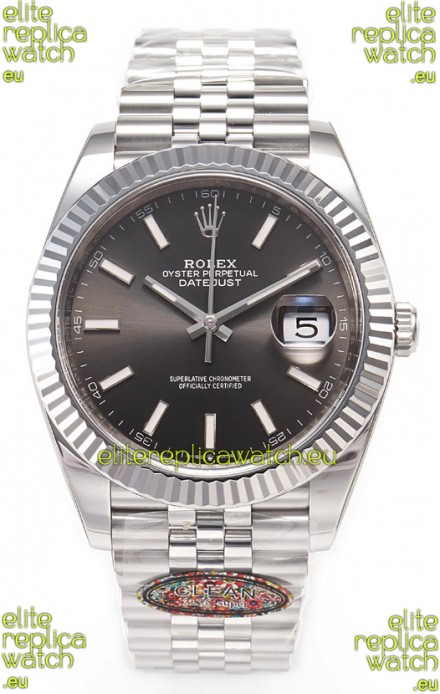 Rolex Datejust 126334 41MM ETA3235 72 Hours Power Grey Dial Oyster 1:1 Mirror Replica
