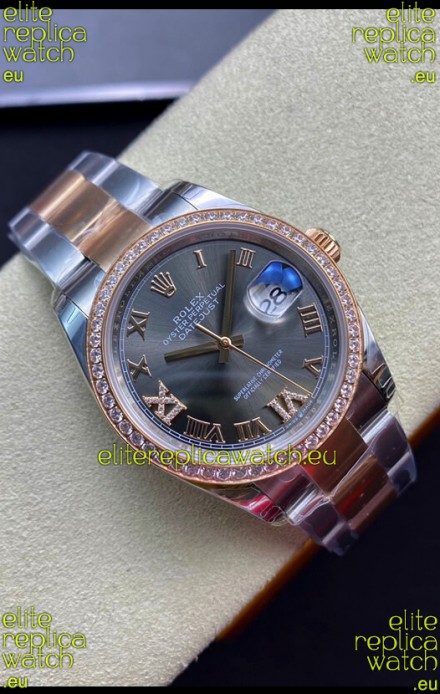 Rolex Datejust 126281RBR-0012 36MM Swiss 1:1 Mirror Replica in 904L Steel - Grey Dial