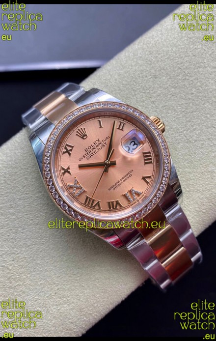 Rolex Datejust 126281RBR-0016 36MM Swiss 1:1 Mirror Replica in 904L Champange Dial