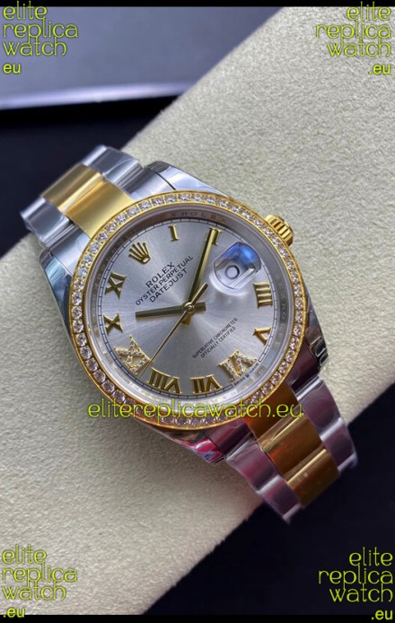 Rolex Datejust 126283RBR-0018 36MM Swiss 1:1 Mirror Replica in 904L Silver Dial