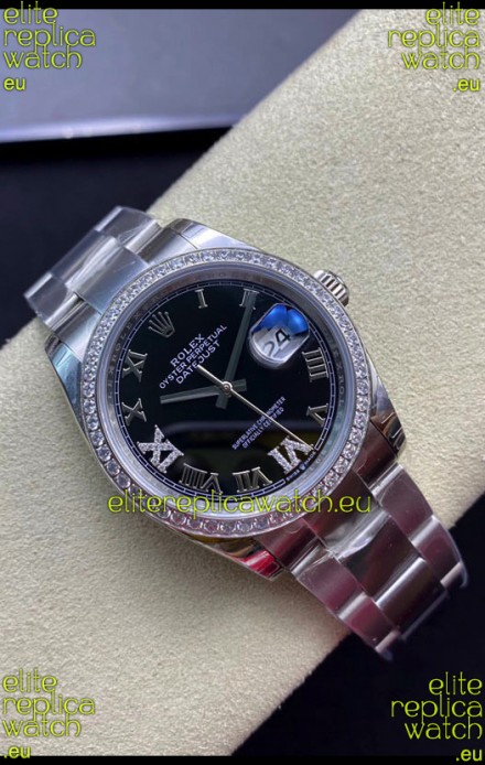 Rolex Datejust 36MM Swiss 1:1 Mirror Replica in 904L Black Dial