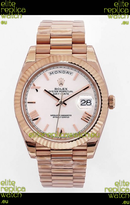 Rolex Day Date Presidential 18K Rose Gold Watch 40MM - Olive Green Dial 1:1 Mirror Quality