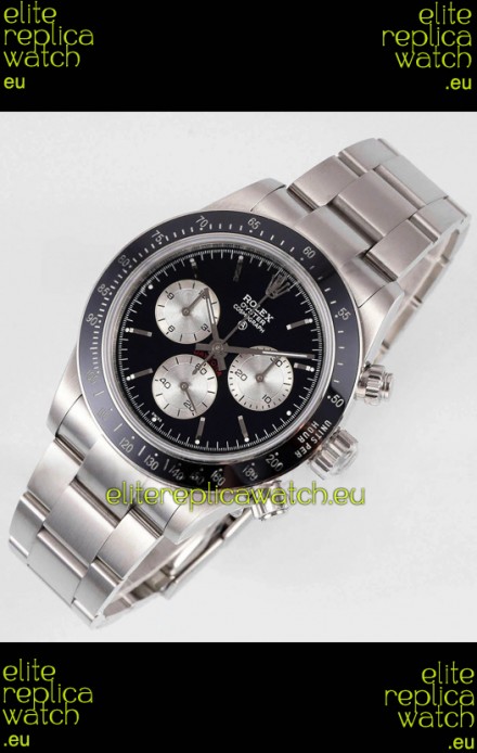 Rolex Daytona Super Clone BLAKEN Paul Newman Black Dial Swiss Replica Watch - 4130 Movement