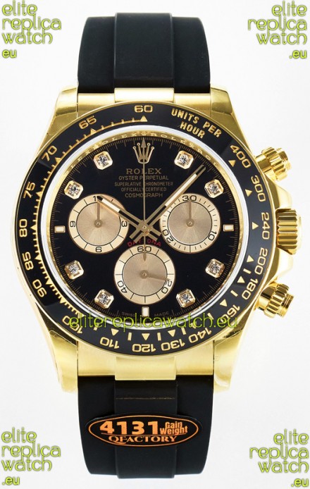 Rolex Cosmograph Daytona M126518 Yellow Gold Black Diamonds Dial Original Cal.4131 Movement