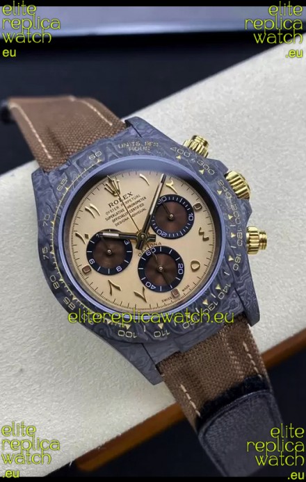 Rolex Daytona DiW Desert Eagle Arabic Edition Watch - Forged Cabon Casing 1:1 Mirror Replica