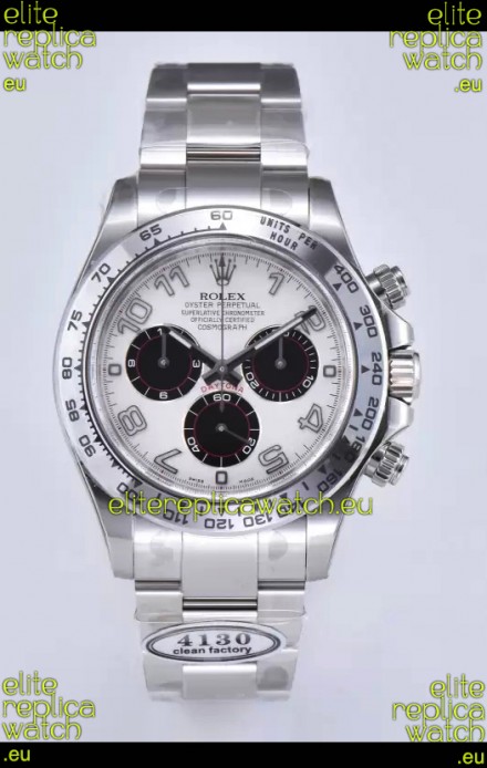 Rolex Cosmograph Daytona Panda M116519 Original Cal.4130 Movement - 904L Steel Watch White Dial
