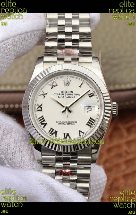 Rolex Datejust 36MM ETA-3135 Movement Swiss Replica in 904L Steel in Black Dial 