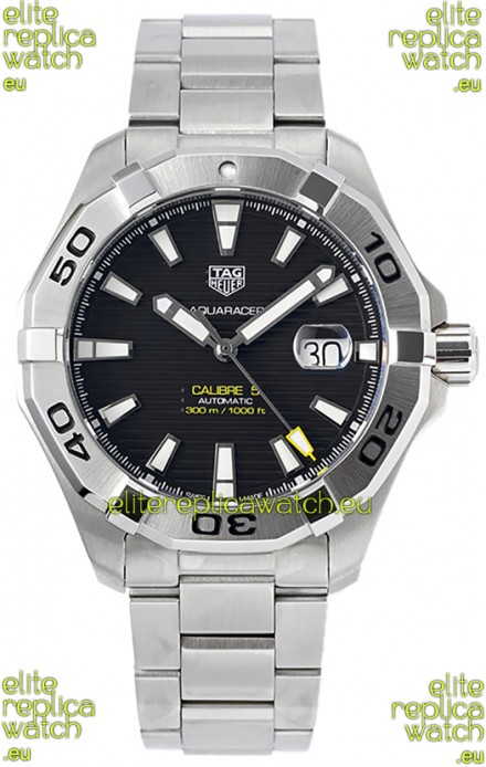 Tag Heuer Aquaracer Calibre 5 1:1 Mirror Replica Watch Black Dial 904L Steel 44MM