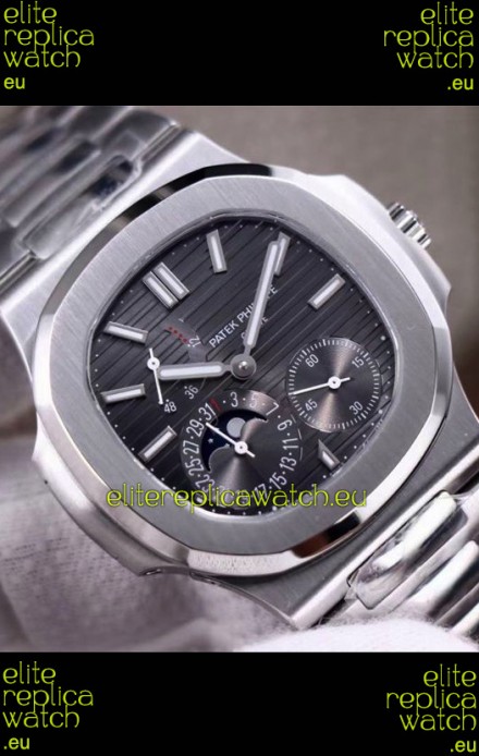 Patek Philippe Nautilus 5712/1A 1:1 Quality Swiss Replica Watch in Grey Dial Steel Strap