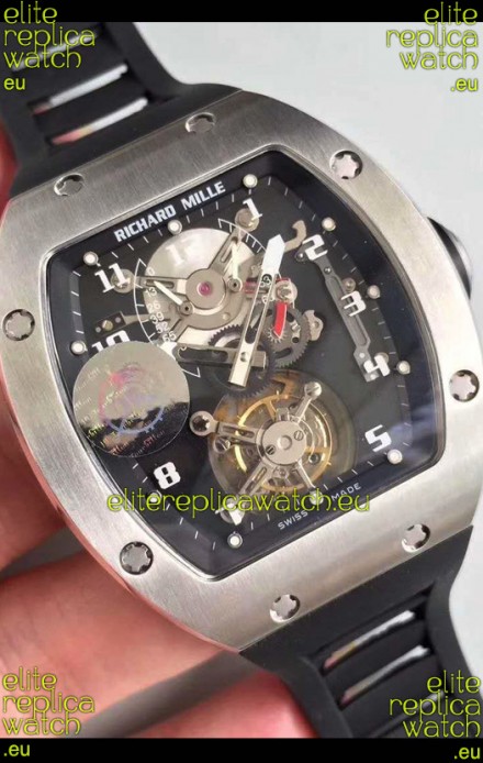 Richard Mille RM001 Genuine Tourbillon Swiss Replica Watch in Titanium Casing