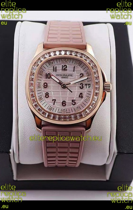 Patek Philippe Aquanaut LUCE 5072R-001 Swiss Replica Watch in Pearl Dial 35.6MM 