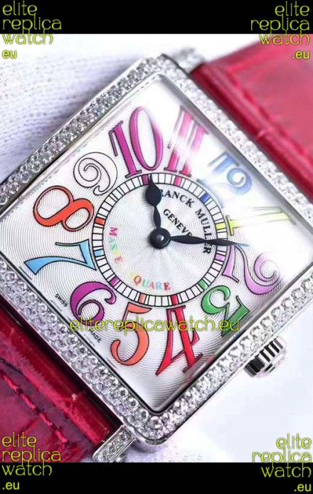 Franck Muller Master of Sqaure Ladies Quartz Replica Watch in Steel Case
