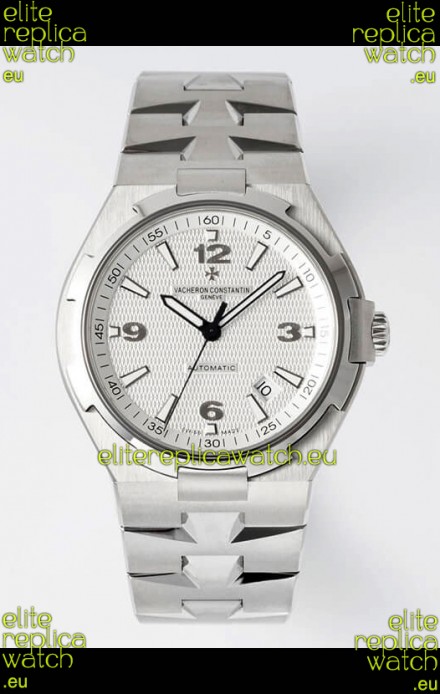 Vacheron Constantin Overseas 1:1 Mirror Swiss Replica Watch in White Dial - Steel Strap
