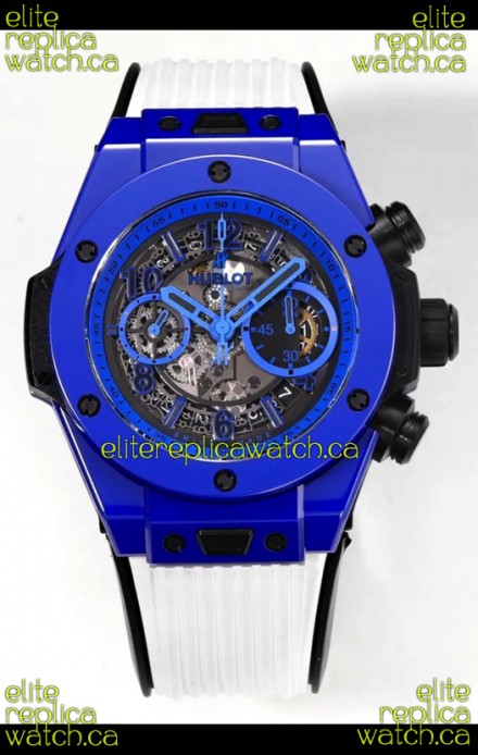 Hublot Big Bang Unico Chronograph Blue Ceramic Super Clone Watch 