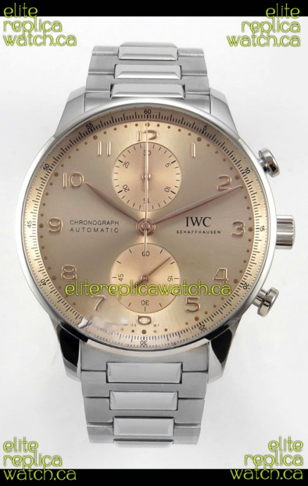 IWC Portuguese Chronograph Champange Dial Super Clone Watch 