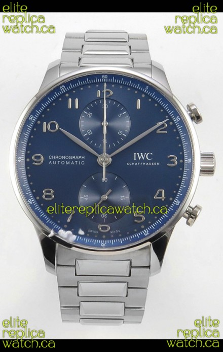 IWC Portuguese Chronograph Blue Dial Super Clone Watch 