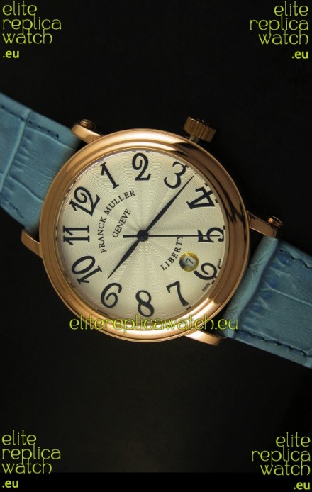 Franck Muller Master of Complications Liberty Japanese Watch Blue Strap