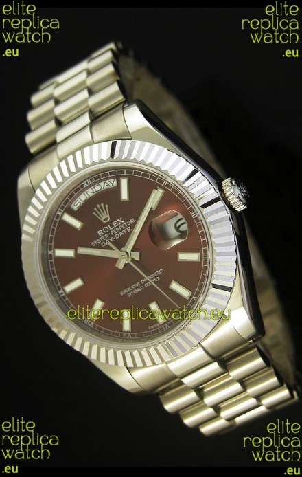 Rolex Day Date II 41MM Swiss Replica Watch - Green Dial - 1:1 Mirror Replica Watch 