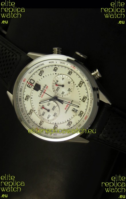 Tag Heuer Carrera Calibre 36 Flyback White Dial Replica Watch - Quartz Movement