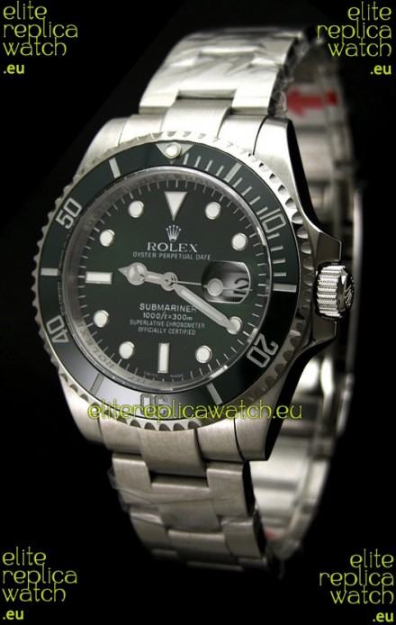 Rolex Submariner Swiss Replica Green Watch in Ceramic Bezel
