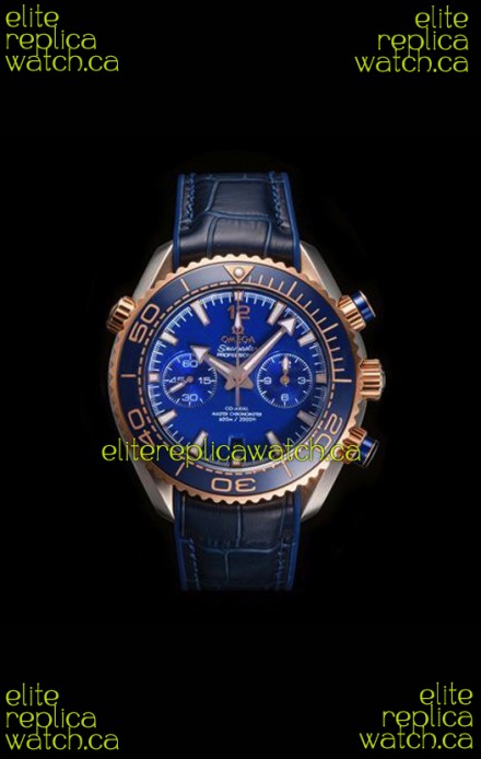 Omega Speedmaster Planet Ocean Two Tone Blue Dial Super Clone Watch 