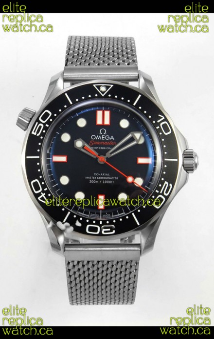 Omega Seamaster 300M Black/Orange Dial Dual Strap Super Clone Watch 