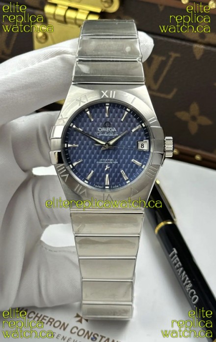 Omega Co-Axial Constellation 38MM 904L Steel Blue Dial Super Clone Watch 