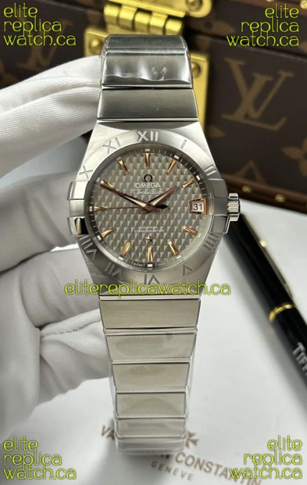Omega Co-Axial Constellation 38MM 904L Steel Grey Dial Super Clone Watch 