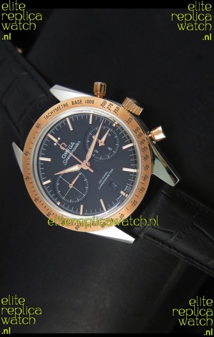 Omega Speedmaster Moon Watch Co-Axial Swiss Watch Two Tone Case - 1:1 Mirror Replica