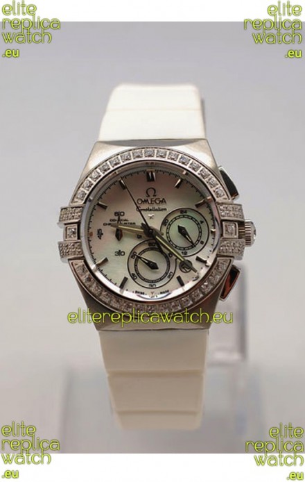 Omega Constellation Ladies Chronograph Replica Watch - 35MM