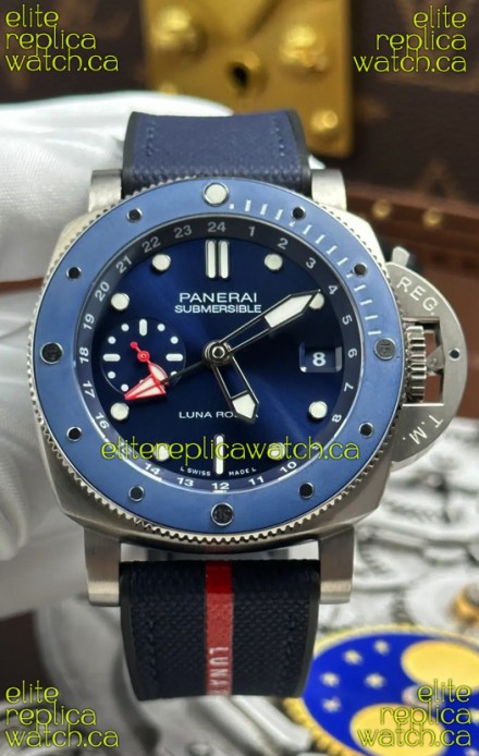 Panerai Submersible PAM01507 GMT Luna Rossa Titanio Super Clone Watch 