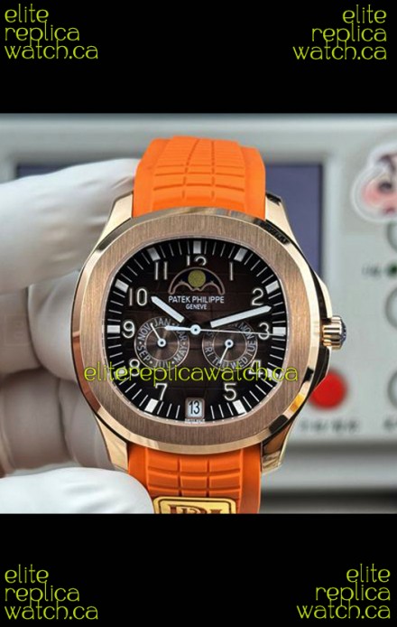 Patek Philippe Aquanaut 5261 Rose Gold Brown Dial Swiss Replica Watch