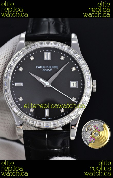 Patek Philippe Calatrava 5298 Squared Diamonds Super Clone Watch 