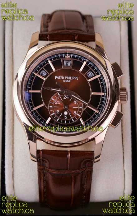 Patek Philippe 5205 Complications Moonphase Brown Dial Super Clone Watch 