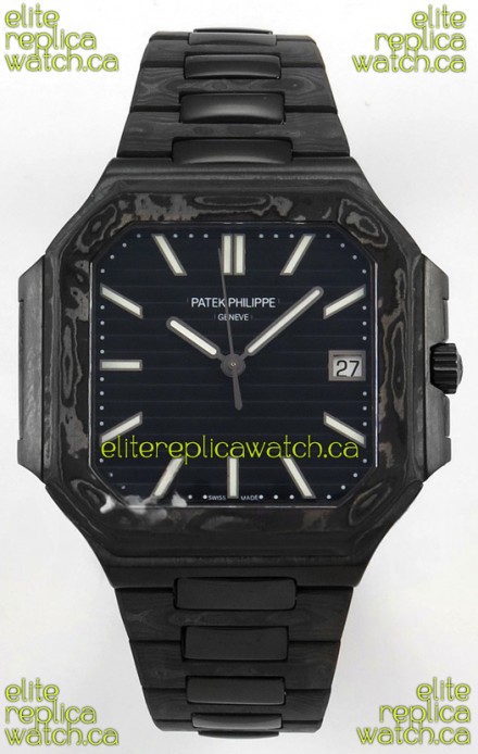 Patek Philippe Cubitus Carbon Casing Black Dial Super Clone Watch 