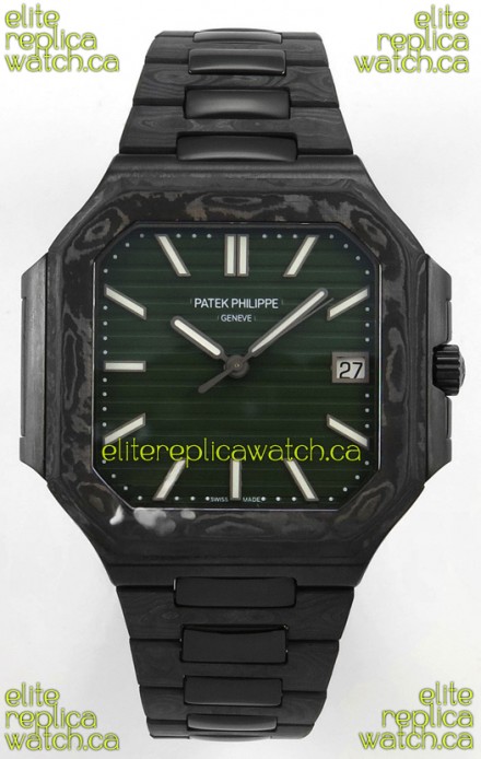 Patek Philippe Cubitus Carbon Casing Green Dial Super Clone Watch 