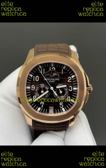 Patek Philippe Aquanaut 5261 Rose Gold Brown Dial Swiss Replica Watch