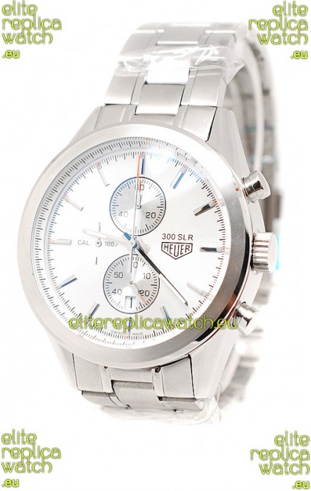 Tag Heuer Carrera Cal. 1887 Chronograph Japanese Watch in White Dial