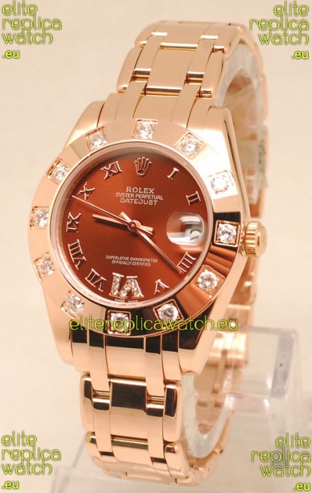 Rolex Datejust Rose Gold Japanese Replica Watch