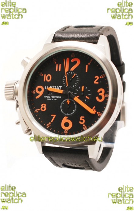 U-Boat Flightdeck Japanese Replica Watch in Orange Markers