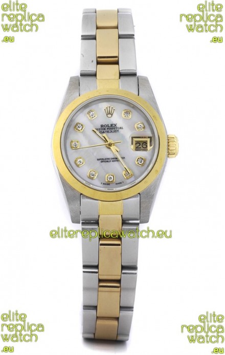 Rolex DateJust Two Tone Lady's Replica Watch
