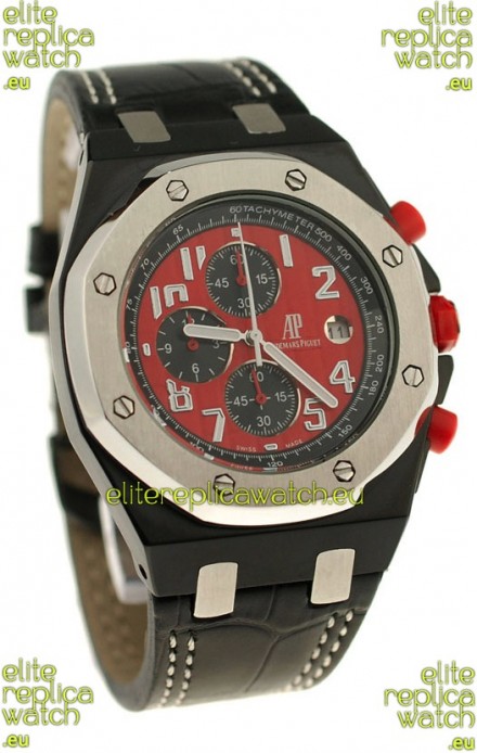 Audemars Piguet Royal Oak Offshore Limited Edition SingaporeGP 2008 Japanese PVD Watch in Red Dial