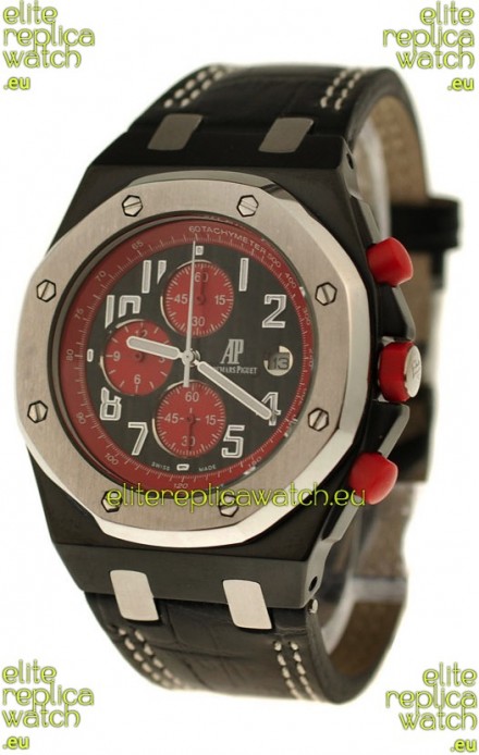 Audemars Piguet Royal Oak Offshore Limited Edition SingaporeGP 2008 Japanese PVD Watch in Black Dial