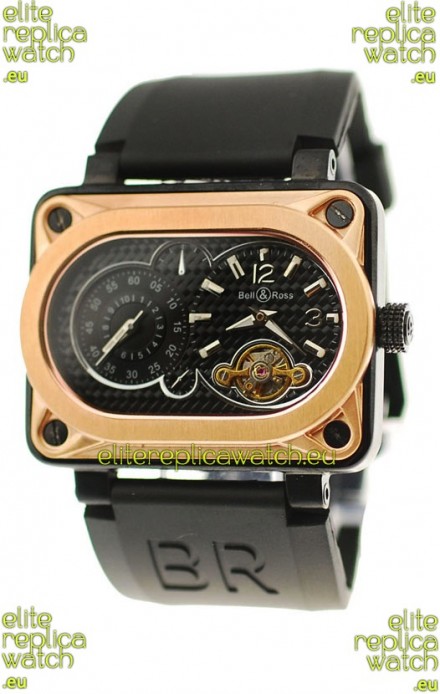 Bell and Ross BR Minuteur Tourbillon Japanese Replica Gold Watch